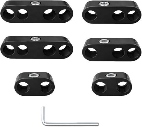 6PCS Car Spark Plug Wire Separator Divider Kit, 7mm 8mm 9.5mm Engine Spark Plug Wires Holder, Auto Wire Organizer Clamp Protection Accessories for Most Cars (Red) in Saudi Arabia