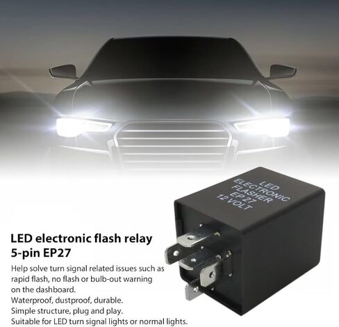 Xspeedonline 5-Pin LED Flasher Relay Fix Turn Signal Blinker Issue EP27 FL27 Fit for 2010 Ford Crown Victoria Police Interceptor Sedan 4-Door 4.6L 281Cu. In. V8 GAS SOHC Naturally Aspirated in Kuwait