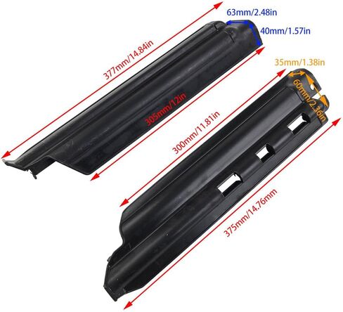 Chcury1 Black Front Fork Slider Guards Protection Cover Replacement Fork Guard Protector For Kawasaki KDX250 KDX200 KLX250 KLX650 KLX300R in Kuwait