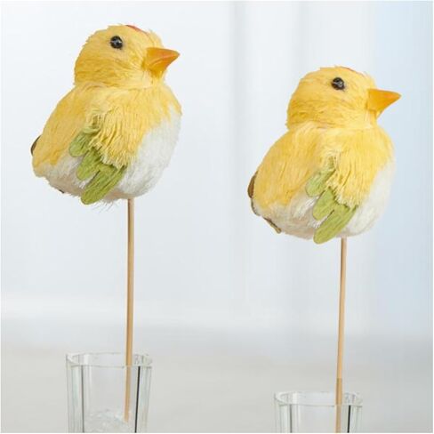 Factory Direct Craft Yellow Sisal Chick Floral Picks Set of 2 - for Easter Arrangements and Spring Decorating (Pick 11 Inches Long) in Saudi Arabia