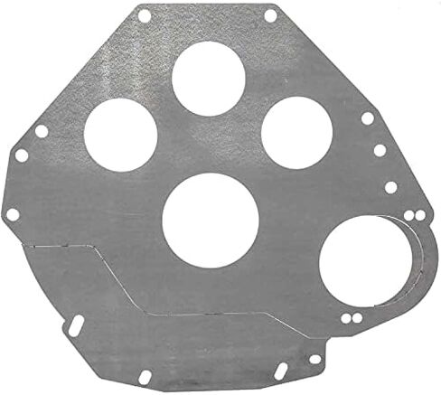 JEGS Multi-Fit Block Plate | Fits Ford 289, 302, And 351W (Windsor) | For 157 Or 164-Tooth Flywheels | 0.060" Steel | Made In USA in Kuwait