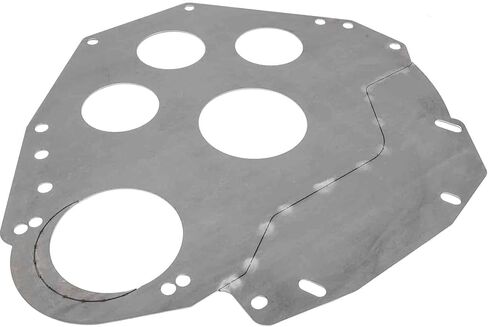 JEGS Multi-Fit Block Plate | Fits Ford 289, 302, And 351W (Windsor) | For 157 Or 164-Tooth Flywheels | 0.060" Steel | Made In USA in Kuwait