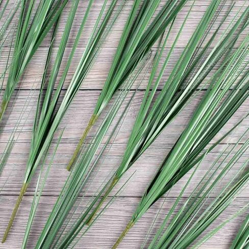 حزمة حرفية مباشرة من المصنع مكونة من 24 بخاخًا من عشب البصل الاصطناعي Wispy Grass ونباتات عشب القمح الصناعي والمساحات الخضراء لتنسيقات الزهور، وحشو وعاء الشرفة، والديكور الداخلي/الخارجي (21 بوصة T) in Kuwait