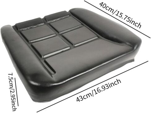 Amagogo Forklift Seat Cushion Universal PU Leather Tractor Seat Pad for Loader Farming Machinery Mower Engineering Vehicle, 43cmx40cm in Kuwait