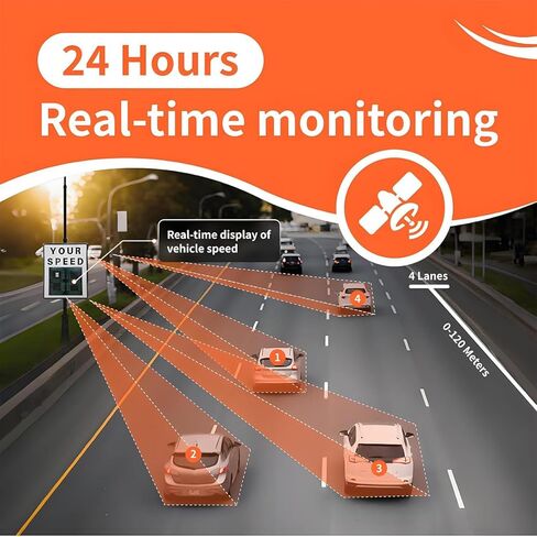 لافتة تحذير من السرعة الشمسية - شاشة LED لتعليق السرعة (رقمين) مع جهاز تحكم لاسلكي، تنبيه السرعة الزائدة لمناطق المدرسة، خيارات السلامة المرورية 24 × 24 و24 × 35 in Kuwait