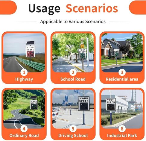 لافتة تحذير من السرعة الشمسية - شاشة LED لتعليق السرعة (رقمين) مع جهاز تحكم لاسلكي، تنبيه السرعة الزائدة لمناطق المدرسة، خيارات السلامة المرورية 24 × 24 و24 × 35 in Kuwait