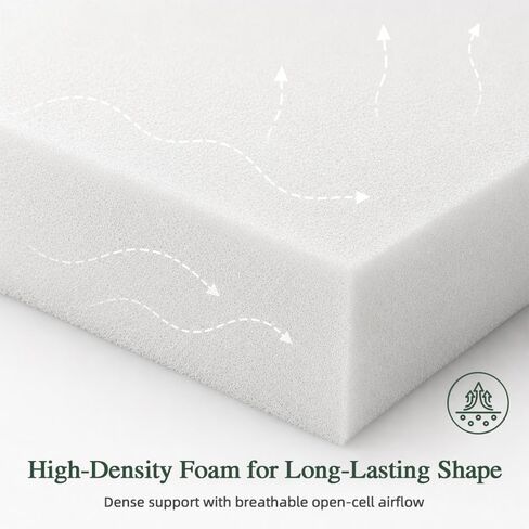 Upholstery Foam Cushion, 1’’x24’’x72’’ Foam Pad, Cut-to-Size Foam Cushion for Couch, Camper, Bench, Car Seat, RV Bed, DIY Foam Mat in Kuwait