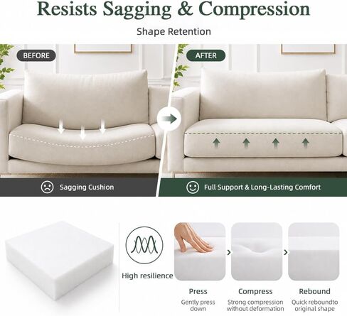 Upholstery Foam Cushion, 1’’x24’’x72’’ Foam Pad, Cut-to-Size Foam Cushion for Couch, Camper, Bench, Car Seat, RV Bed, DIY Foam Mat in Kuwait