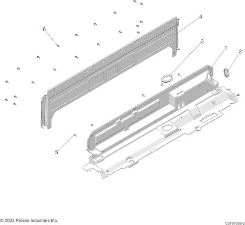 Polaris 5455225-070 Panel-Closeoff Rear Blk Ranger 1000 Crew in Kuwait