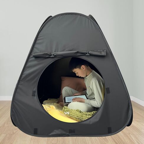 Sensory Tent for Kids & Adults with CPC Certification - Large Size 47x47x47in Sensory Calm Corner Helps Autism, ADHD, SPD Children Relax, Reduce Anxiety - Pop-up Blackout Hideout Play Tent in Saudi Arabia