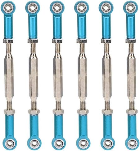 RC Push Rods, Adjustable Aluminum Alloy Turnbuckle Linkage 6Pcs 88mm for RC Car Enthusiasts Off-Road Racing Hobbyists in Kuwait