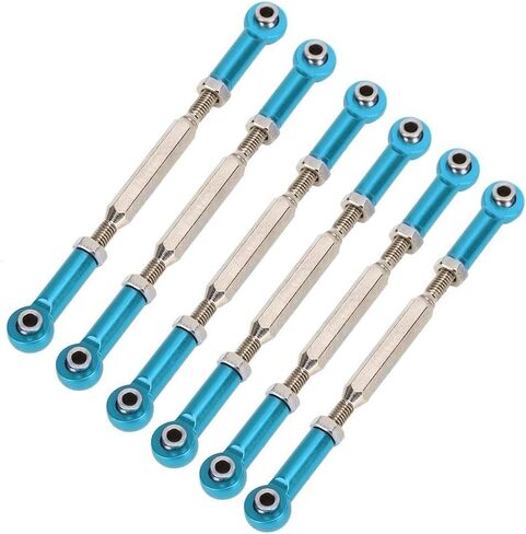 RC Push Rods, Adjustable Aluminum Alloy Turnbuckle Linkage 6Pcs 88mm for RC Car Enthusiasts Off-Road Racing Hobbyists in Kuwait