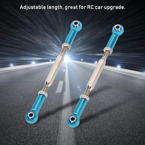 RC Push Rods, Adjustable Aluminum Alloy Turnbuckle Linkage 6Pcs 88mm for RC Car Enthusiasts Off-Road Racing Hobbyists in Kuwait