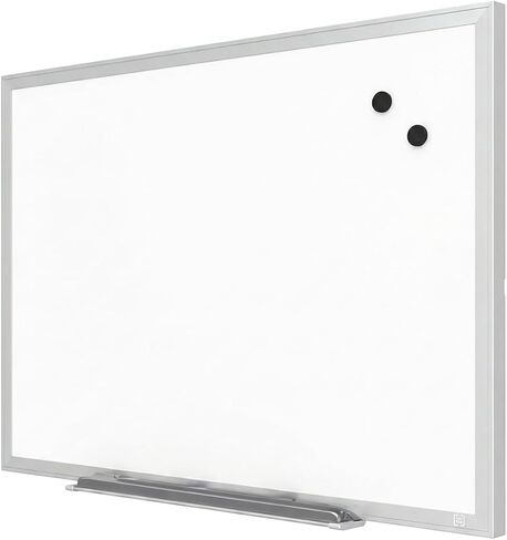 TRU RED Steel Magnetic Whiteboard | Dry Erase Board for Wall, White Board with Satin Frame, 3 ft x 2 ft, + 4 Multicolor Markers in Kuwait