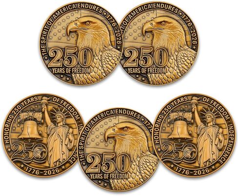 America 250th Anniversary Challenge Coin – Statue of Liberty Freedom Coin,1776–2026 USA Commemorative Coin,250 Years of American Freedom Coin in Saudi Arabia