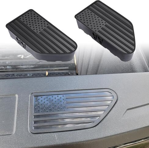أغطية جيب لسكك السرير لسيارة Chevy Silverado GMC Sierra 1500 2019-2024 2025 2026، GMC Sierra 2500 3500HD 2020-2024 2025 2026 أغطية ملحقات الشاحنة أغطية الفتحات الخلفية المقابس باللون الأسود in Kuwait