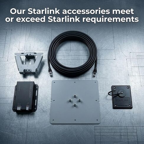 طقم تثبيت السقف المعدني القياسي SDWDGMT من Winegard Starlink - قاعدة هوائي الأقمار الصناعية مع أجهزة مقاومة للتآكل ودعامة قابلة للتعديل - تثبيت خارجي آمن عالي الأداء - أسود in Kuwait