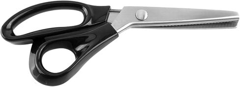 Aramox Fabric Decorative Edge Pinking Shears, Stainless Steel Blades, 3 5 7mm Cutting Teeth, Ideal for Dressmaking and Crafting (3mm) in Kuwait