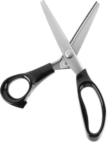 Aramox Fabric Decorative Edge Pinking Shears, Stainless Steel Blades, 3 5 7mm Cutting Teeth, Ideal for Dressmaking and Crafting (3mm) in Kuwait