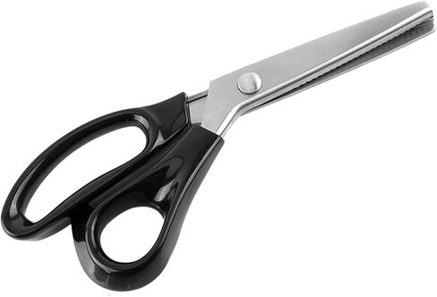 Aramox Fabric Decorative Edge Pinking Shears, Stainless Steel Blades, 3 5 7mm Cutting Teeth, Ideal for Dressmaking and Crafting (3mm) in Kuwait