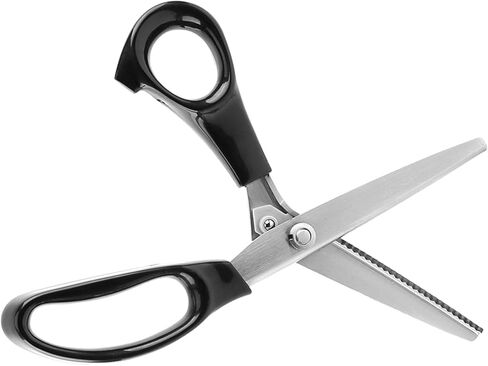 Aramox Fabric Decorative Edge Pinking Shears, Stainless Steel Blades, 3 5 7mm Cutting Teeth, Ideal for Dressmaking and Crafting (3mm) in Kuwait