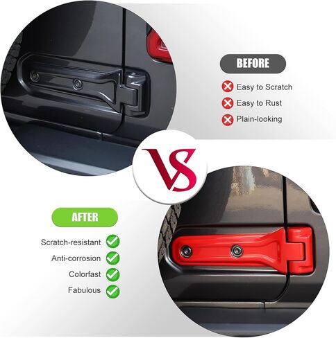 CheroCar لسيارة Jeep JL غطاء مفصل الباب الخلفي دعامة إطار احتياطي للباب الخلفي ملحقات خارجية لسيارة Jeep Wrangler JL JLU 2018-2026 Sport X Sahara Rubicon in Kuwait
