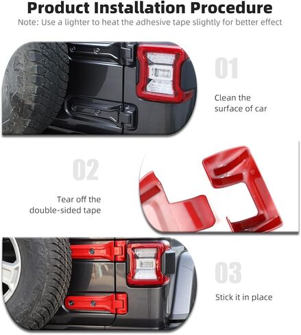 CheroCar لسيارة Jeep JL غطاء مفصل الباب الخلفي دعامة إطار احتياطي للباب الخلفي ملحقات خارجية لسيارة Jeep Wrangler JL JLU 2018-2026 Sport X Sahara Rubicon in Kuwait