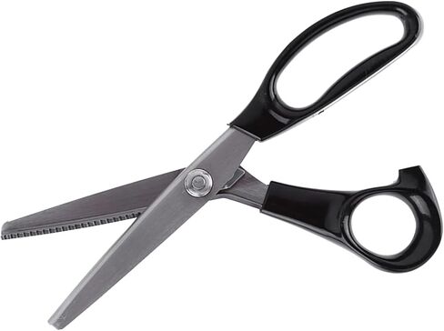 RoundTriangle Edge Pinking Shears Stainless Steel Blades 3/5/7mm for Professional Dressmaking, 23cm Length, Ideal for Sewing Enthusiasts (7mm) in Kuwait