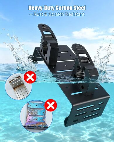 Truck Bed Rail Mount Brackets Compatible with Ford Maverick 2022-2025 F150 2015-2025 Ranger 2019-2025 Truck Bed Rail Track System, Modular Carbon Steel Accessory Mount for Shovels, Axes(3-Set Clamps) in Kuwait
