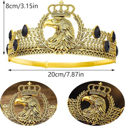 YOUlDIANZI Men's Crown, Hair Accessories, Independence Day Headwear, Halloween Tiara, Birthday Outfit, Holiday Performance Costume Headwear in Saudi Arabia