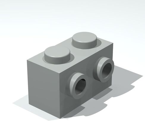 Classic Building Brick Bulk, Brick, Modified 1x2 with Studs on 1 Side, 200 Piece, Compatible with Lego Parts and Pieces:(Color:Green) in Saudi Arabia