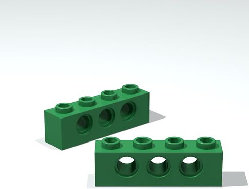Classic Building Brick Bulk,Brick 1x4 with Holes, 100 Piece, Compatible with Lego Parts and Pieces:(Color:Black) in Kuwait