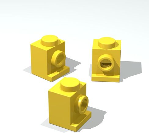 Classic Building Brick Bulk,Brick, Modified 1x1 with Headlight, 120 Piece, Compatible with Lego Parts and Pieces:(Color:Black) in Kuwait