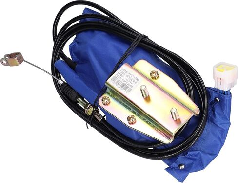 24V Sany Engine Stop Motor, Throttle Kill Shutoff Device Replacement with High Speed GearFit for Isuzu 3.2M Long Cable in Kuwait