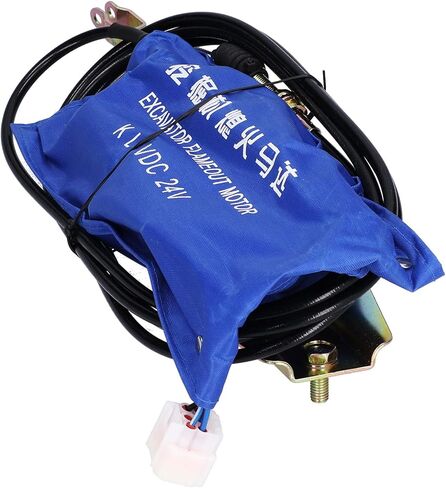 24V Sany Engine Stop Motor, Throttle Kill Shutoff Device Replacement with High Speed GearFit for Isuzu 3.2M Long Cable in Kuwait