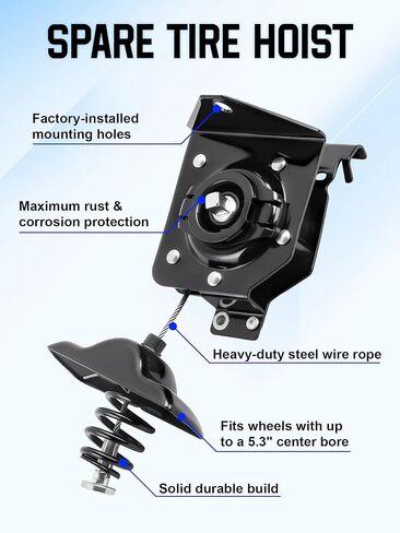 رافعة الإطارات الاحتياطية حامل ونش الإطار الاحتياطي فقط لاستبدال عجلة العروة 5/6 #924-510 20870067 متوافق مع 1999-2007 سيلفرادو 1500 19999-2004 سيلفرادو 2500 سييرا 1500 2500 3500 يوكون XL in Kuwait