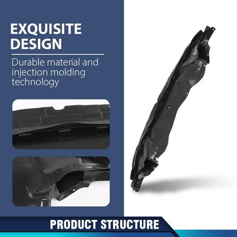 PIT66 Engine Splash Shield Compatible with Dodge Charger 2015-2023 for Models with Type 1 Front Radiator Support Splash Shield Under Cover Engine Case Guard 68214511AC CH1228128 Black in Kuwait