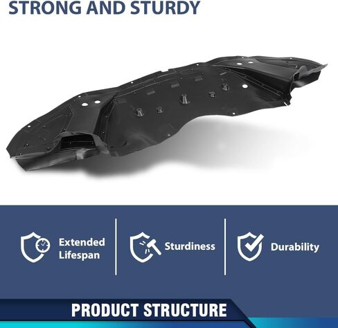 PIT66 Engine Splash Shield Compatible with Dodge Charger 2015-2023 for Models with Type 1 Front Radiator Support Splash Shield Under Cover Engine Case Guard 68214511AC CH1228128 Black in Kuwait