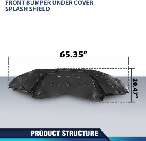 PIT66 Engine Splash Shield Compatible with Dodge Charger 2015-2023 for Models with Type 1 Front Radiator Support Splash Shield Under Cover Engine Case Guard 68214511AC CH1228128 Black in Kuwait