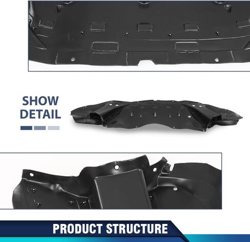 PIT66 Engine Splash Shield Compatible with Dodge Charger 2015-2023 for Models with Type 1 Front Radiator Support Splash Shield Under Cover Engine Case Guard 68214511AC CH1228128 Black in Kuwait