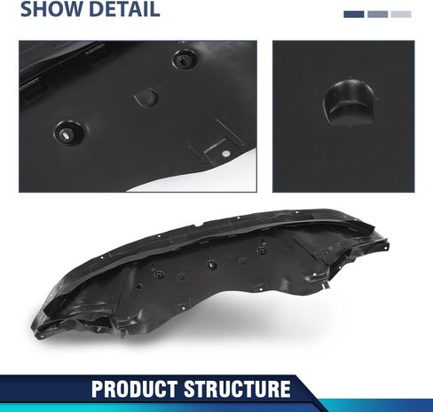 PIT66 Engine Splash Shield Compatible with Dodge Charger 2015-2023 for Models with Type 1 Front Radiator Support Splash Shield Under Cover Engine Case Guard 68214511AC CH1228128 Black in Kuwait