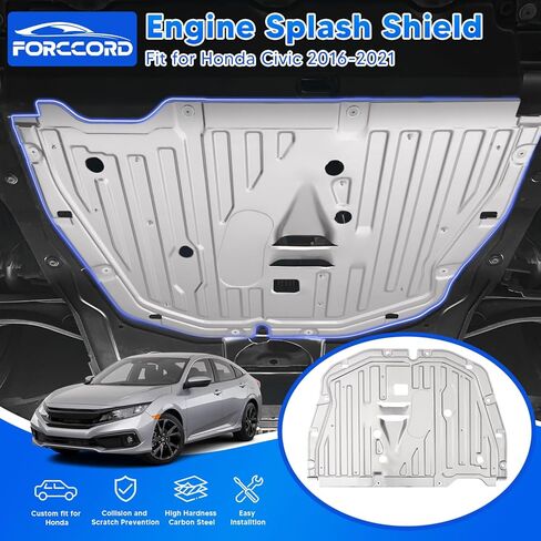 Engine Splash Shield Guard with Gloves Fit for Honda Civic 2021 2020 2019 2018 2017 2016 - Under Car Splash Shield Protect Engine - Replace #74110-TBA-A00 Car Accessories Automotive in Kuwait