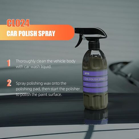 Spray Polish Compound, SPTA 16oz 500ml Professional Car Polish Spray for Swirl Removal, Towel Mark Elimination & Mirror-Like Shine, Safe on All Glossy Paints,Clear Coats,Auto Detailing Polish -CL024 in Kuwait