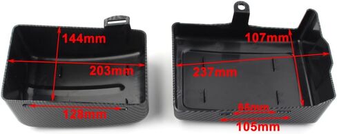 Zhisheng Side Battery Cover for Harley Dyna Low Rider FXDL, Fat Bob FXDF, for Street bob FXDB, Super Glide FXD, Wide Glide FXDWG, Switchback FLD 2006-2017, Carbon Fiber Look in Kuwait