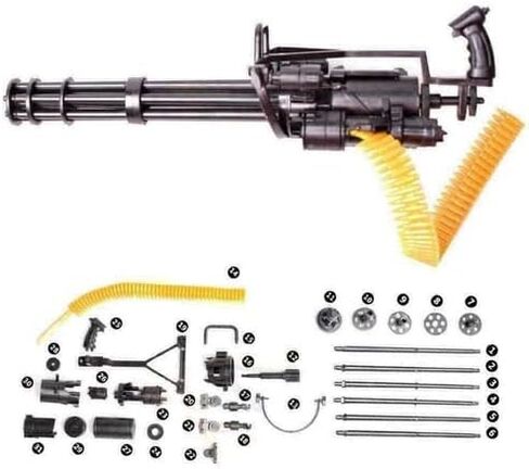 مجموعة نماذج لعبة Minigun M134 بمقياس 1:6 - مجموعة مسدس جاتلينج بلاستيكية سوداء لشخصيات الحركة 1/6، 16 سم، 50 جرام in Kuwait