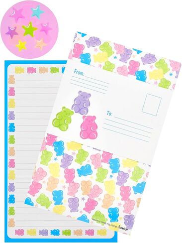 iscream Pack of 8 Fold-over Ready to Send Note Cards - Yummy Gummies in Kuwait