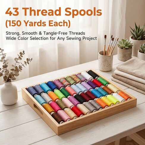 301pcs Sewing Project Kit with Thread, Scissors, Needles, Pins, Measuring Tape, and Accessories in Zippered Case (301PCS Sewing Kit) in Kuwait