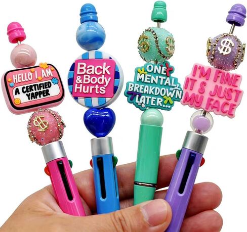 Funny Focal Beads 20PCS Sarcastic Humor Focal Bead Hilarious Focals for Pens/Necklace/Keychains/Bracelets/Lanyards Worker Coworker Women Gifts in Kuwait