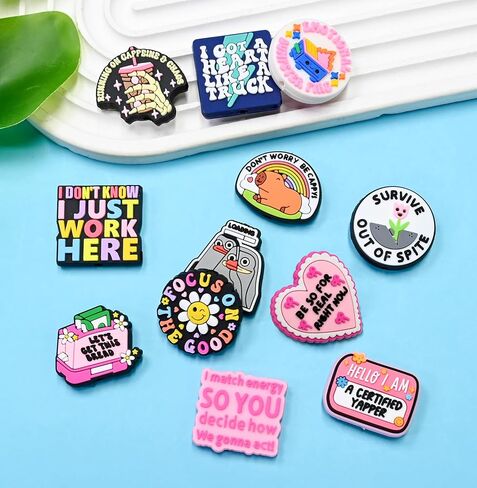 Funny Focal Beads 20PCS Sarcastic Humor Focal Bead Hilarious Focals for Pens/Necklace/Keychains/Bracelets/Lanyards Worker Coworker Women Gifts in Kuwait
