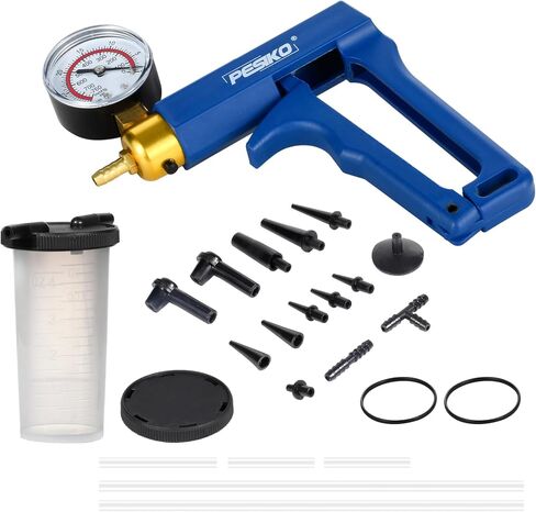 Hand Vacuum Pump Brake Bleeder Kit, 2 in 1 Fluid Extractor Pump Vacuum Gauge Automotive for Motorcycle, Car, Truck Brake Fluid Tester in Kuwait